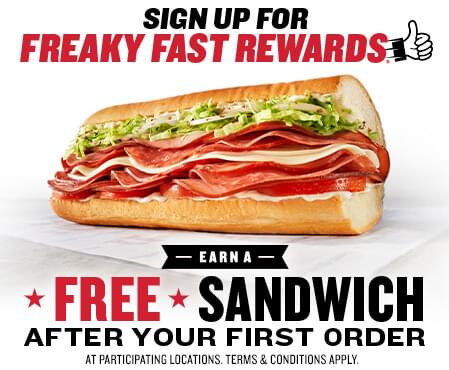Get a Free Jimmy Johns Sandwich After First Rewards Program Order
